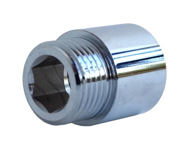 Forlængerstykke 3/4" 15 mm krom