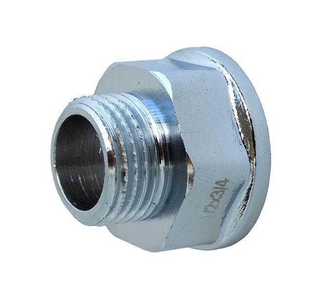 Forlængerstykke 3/4" x 1/2" krom