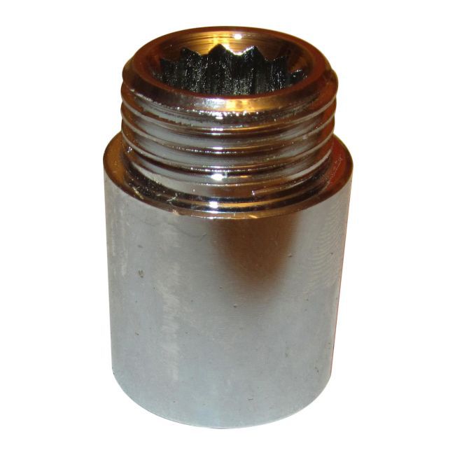 Kromforlængelse med indvendigt/udvendigt gevind 1/2" 25 mm