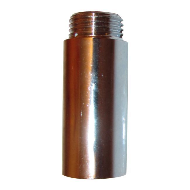 Forlængerstykke i krom med indvendigt/udvendigt gevind 1/2" 60 mm