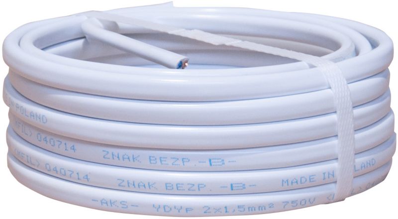 AKS Zielonka YDYp 4/7 installationskabel 2 x 1,5 mm², 10 m