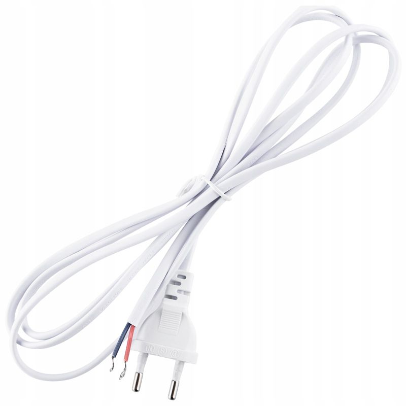 Ecolina tilslutningskabel med flad stikprop 1,5 m hvid