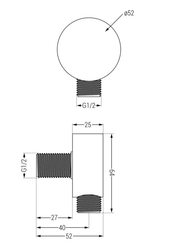 Mexen vinkelforbindelse i krom