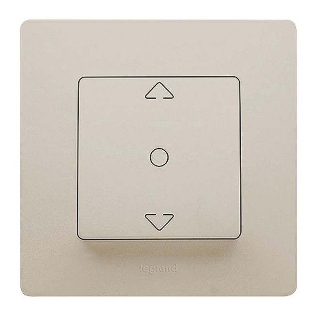 Legrand Niloe komplet cremefarvet trykknap til rullegardiner