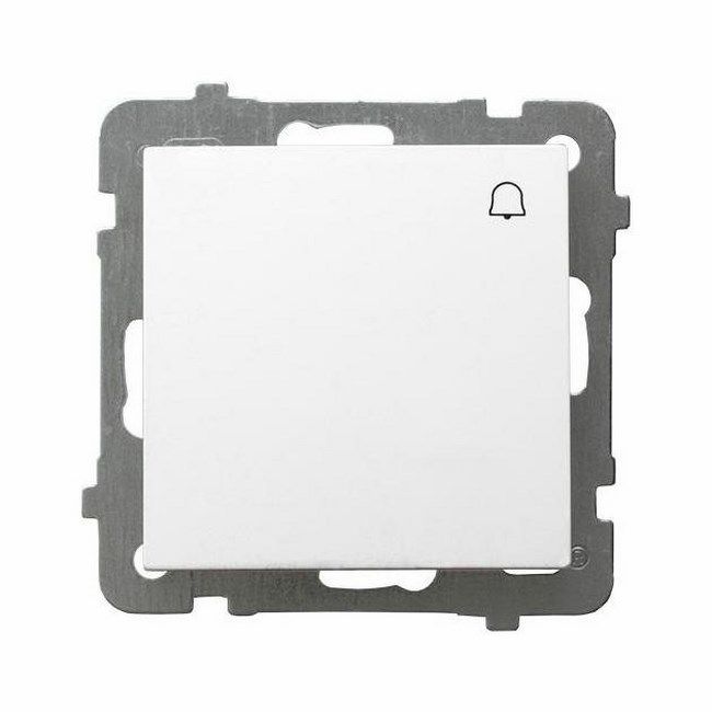 Ospel As hvid indbygningsknap til dørklokke