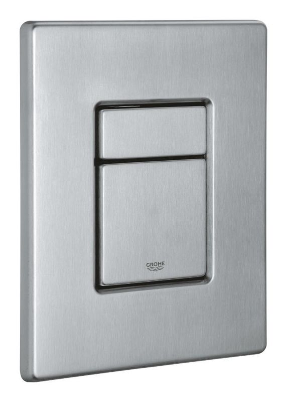 Toiletskylleknap Rustfrit Stål 156 x 197 mm Lodret Montering