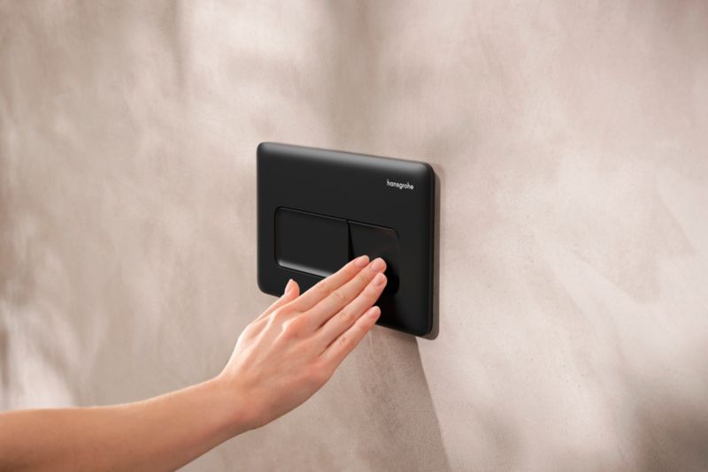Toilet Skylleknap iFrame Original Q Mat Sort 230x150 mm