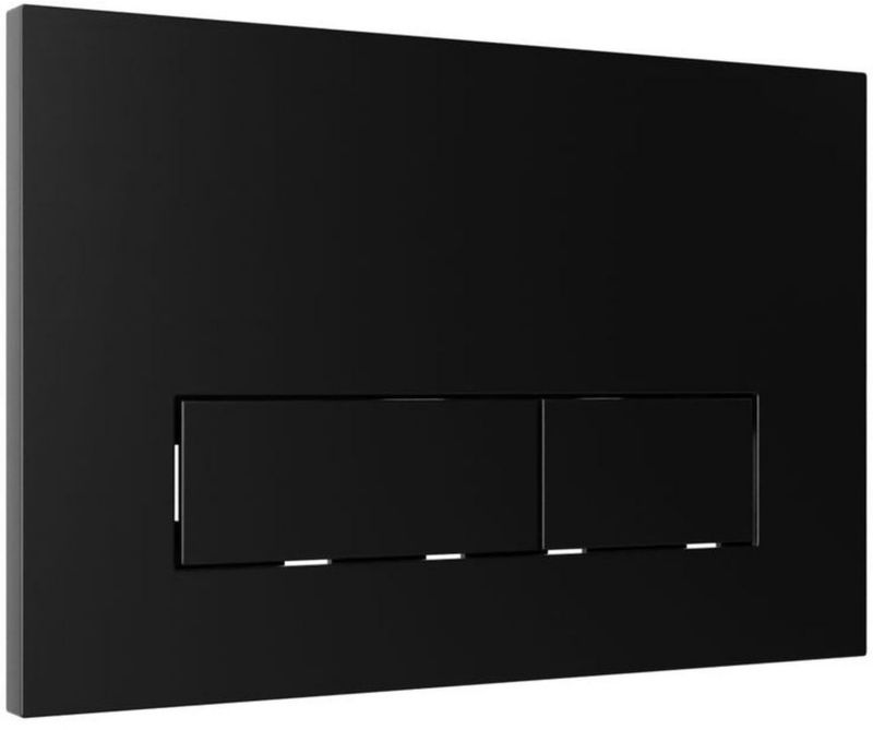 Toiletskylleknap Mekanisk 2-Trins Sort Mat ABS 1 stk.