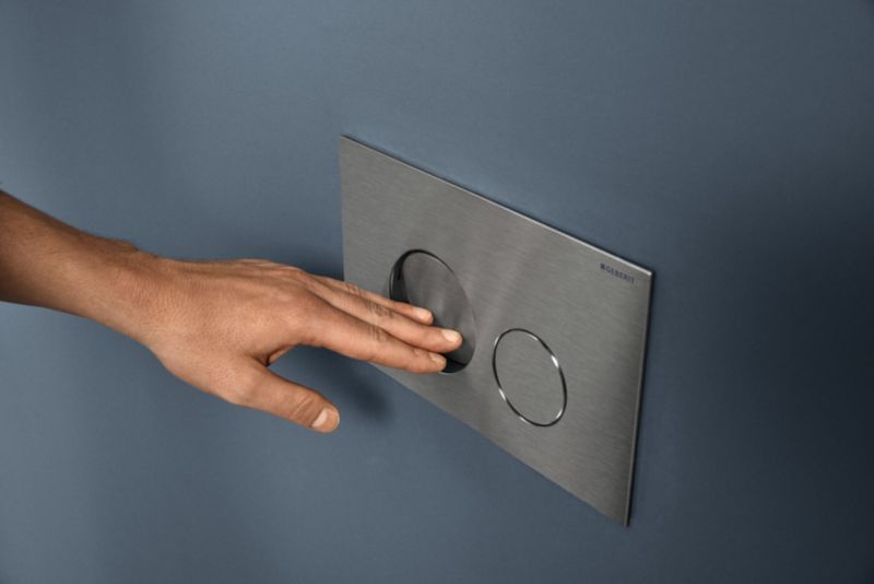 Trykknap til Toilet Sigma40 Børstet Rustfrit Stål 246x152 mm