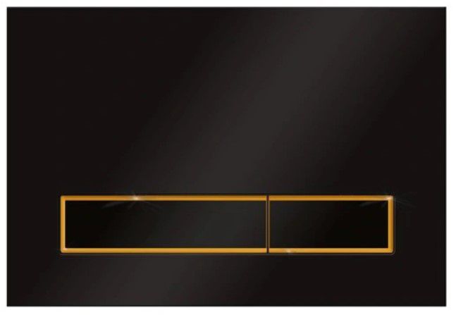 Toiletskylleknap Dobbelt Sort Mat 240x30x18 mm
