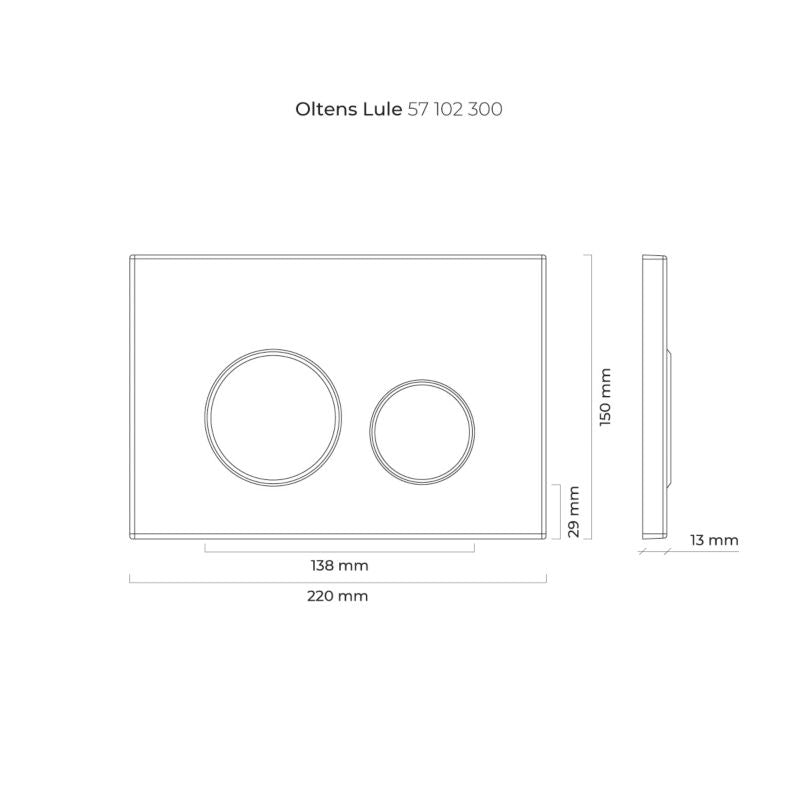 Toilet Skylleknap Dobbelt 3/6 L Børstet Guld Plast 22 x 17 cm