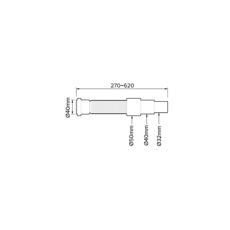 Flomasta fleksibel tilslutning 40 mm