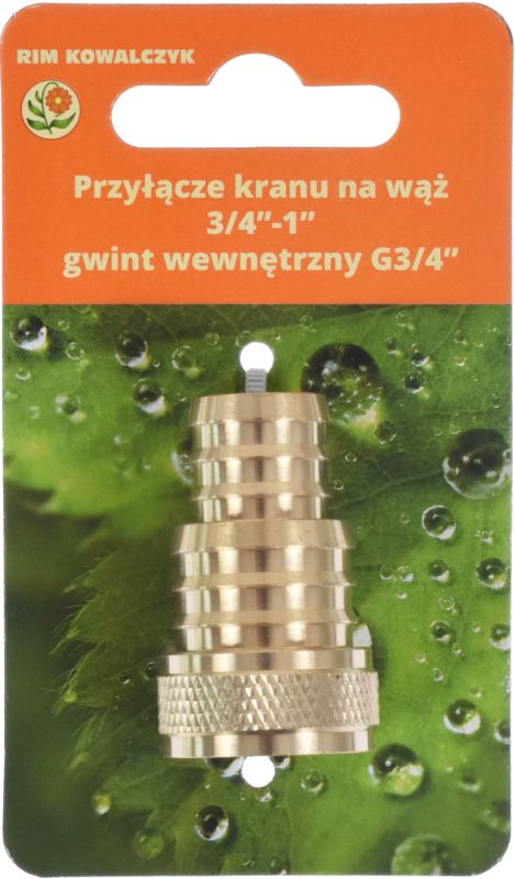 Haneadapter 3/4" - 1" med indvendigt 3/4" gevind