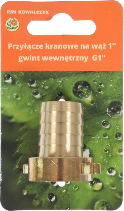 Messing haneadapter 1" med indvendigt gevind 1"