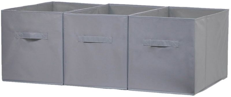 Gråt opbevaringsæske 31 x 55 x 33 cm, 3 stk.