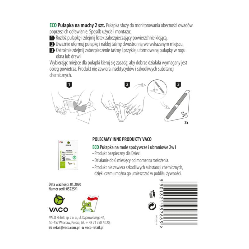 Vaco Eco vinduesfluefælde 2 stk.