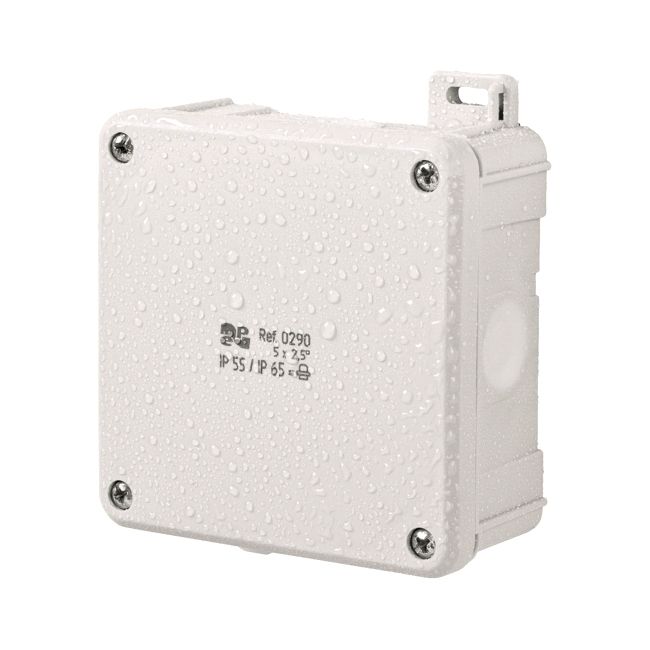 Overflademonteret elboks Elektro-Plast 2K 98 x 98 x 46 mm IP65 hvid