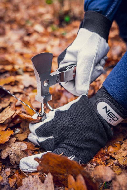 NEO TOOLS arbejdshandsker i okselæder str. 8, flerfarvede, 1 par