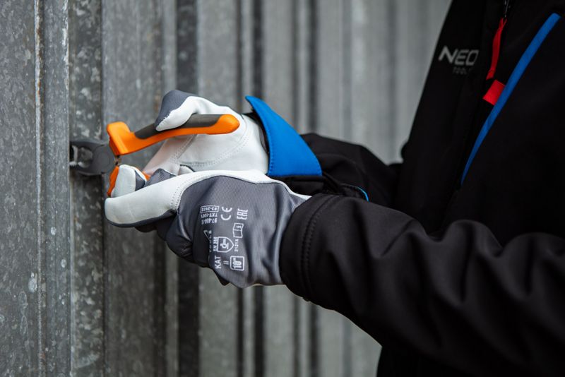 NEO TOOLS arbejdshandsker i gedeskind str. 11 hvid-grå 1 par