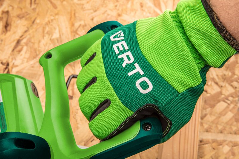 VERTO arbejdshandsker i syntetisk læder str. 8 grøn 1 par
