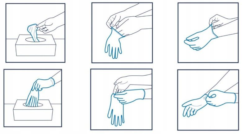 Matkam nitrilhandsker blå størrelse L 100 stk.