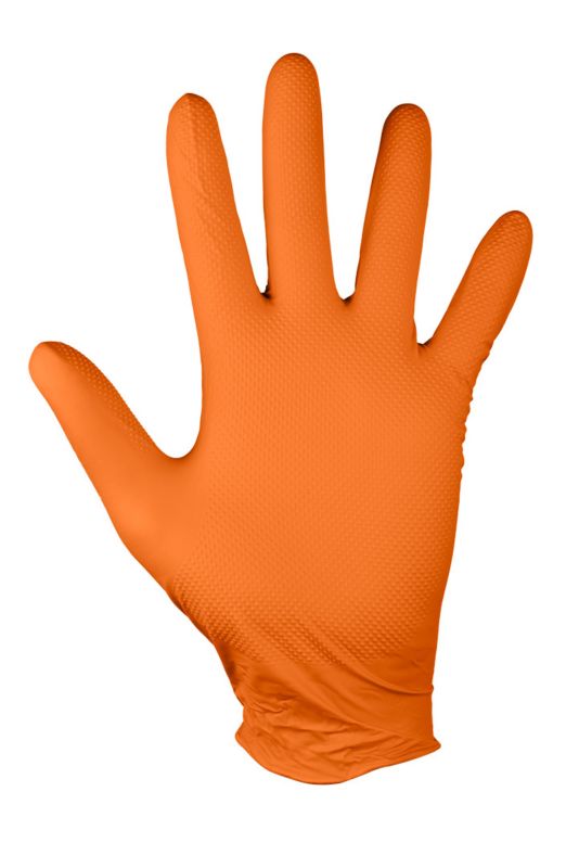 NEO TOOLS nitrilhandsker i størrelse XL, orange, 1 par