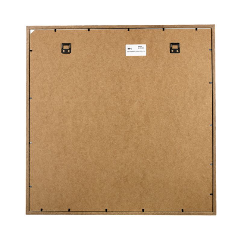 3D billedramme BD art egetræ 50x50 cm dyb kvadratisk brun 1 stk.