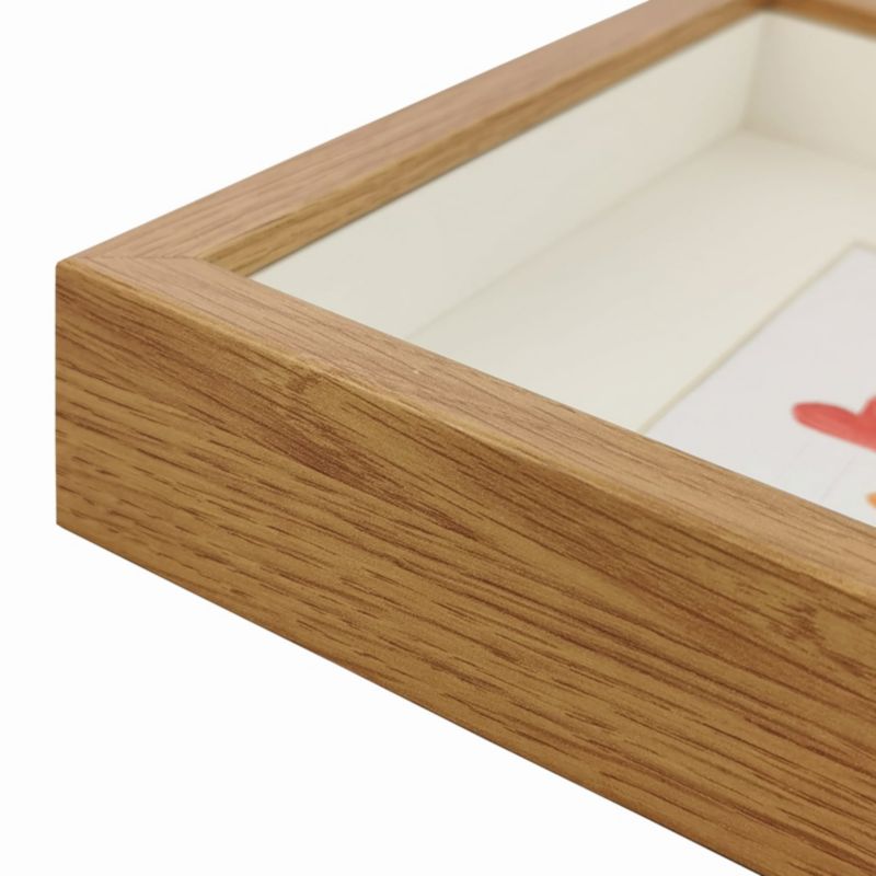 BD art 3D box billedramme i egetræ 28x28 cm brun 1 stk.