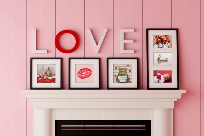 BD art kvadratisk billedramme 30x30 cm sort med passepartout 20x20 cm, 1 stk.