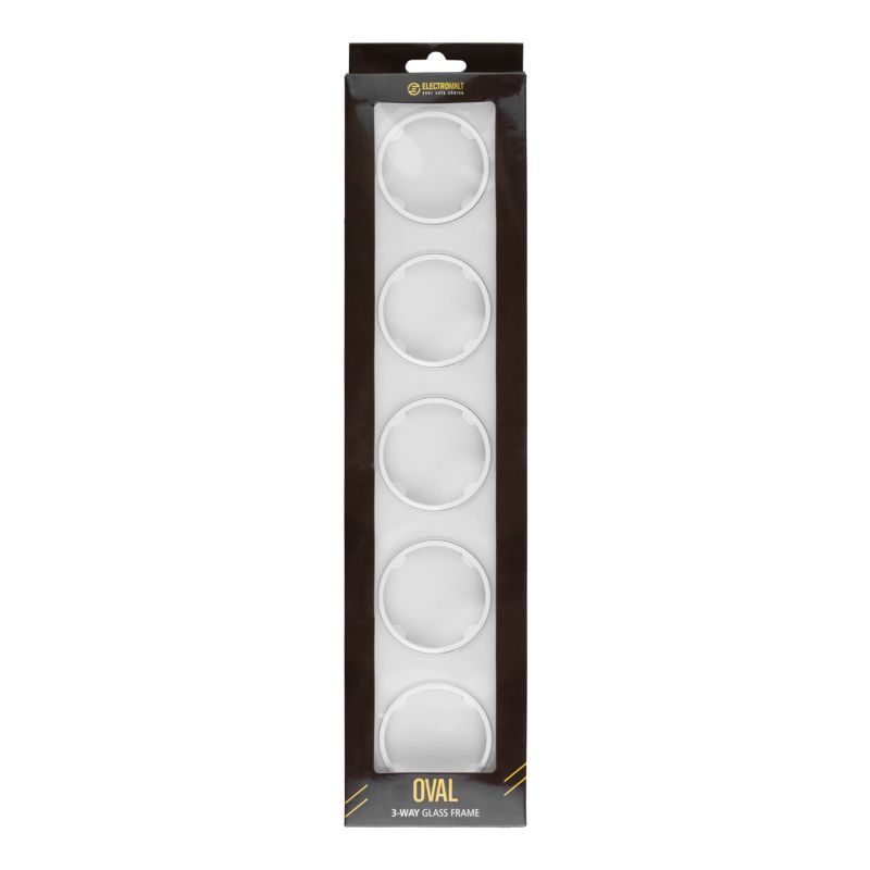 DPM Solid Oval femplads glasramme hvid