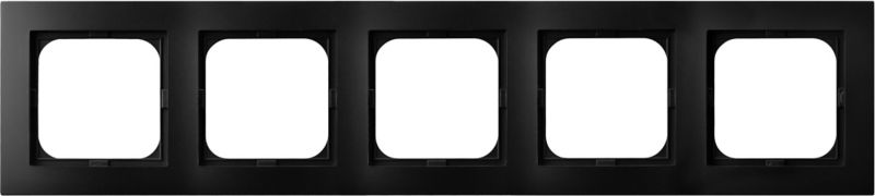 Femplads underbyggede ramme Ospel As sort