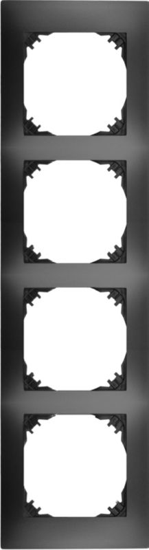 Elektro-Plast Vestra sort firedobbelt ramme