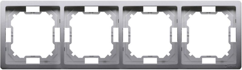 Kontakt-Simon Basic inox firedobbelt ramme