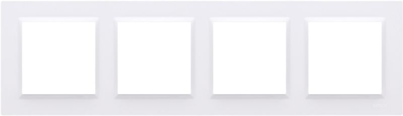 Universal hvid firedobbelt ramme Kontakt-Simon S10
