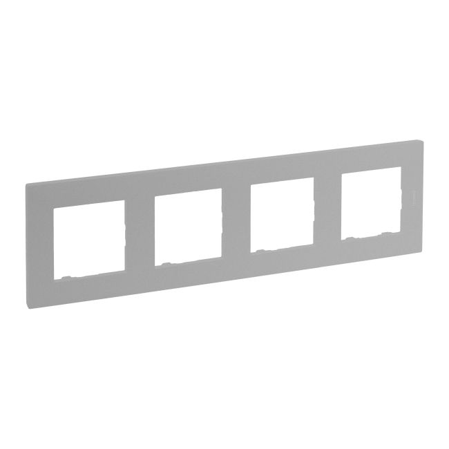 Fire‑dobbelt ramme Legrand Niloe Step i aluminium