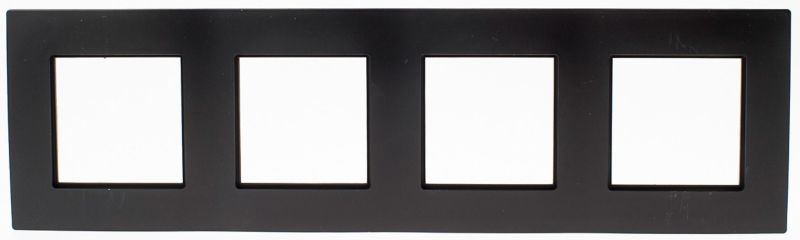 Rosa firedobbelt ramme i mat sort