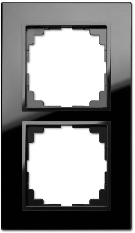 Dobbeltramme dekorativ Elektro-Plast Vestra glas sort