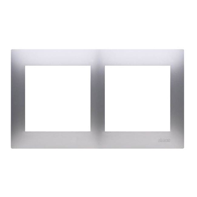 Dobbelt ramme Kontakt-Simon S54 i sølv