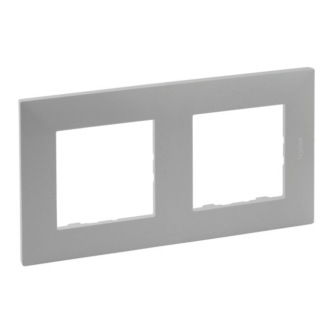 Dobbelt ramme Legrand Niloe Step aluminium