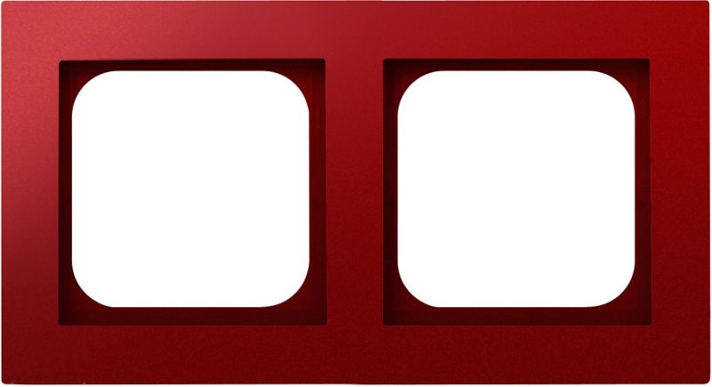 Dobbelt ramme Ospel As perlerød