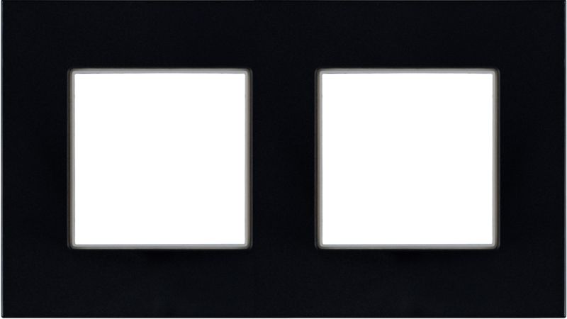 Dobbelt ramme Rosa i glas, dyb sort