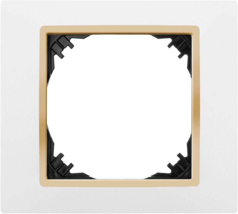 Dekorativ enkelt ramme Elektro-Plast Vestra hvid / guld