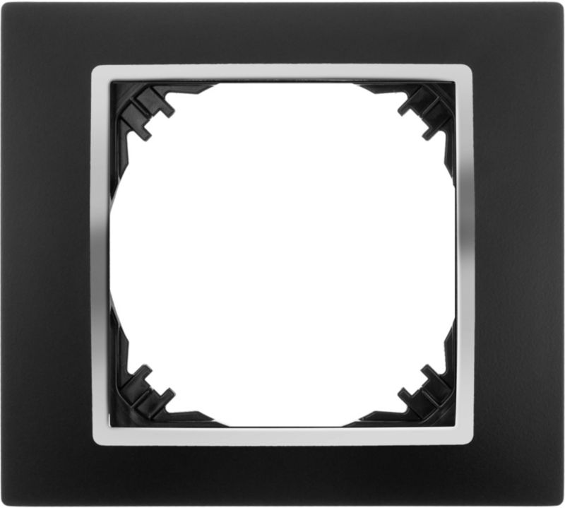 Elektro-Plast Vestra enkelt dekorativ ramme sort / krom