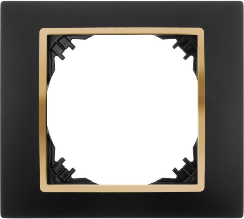 Dekorativ enkelt ramme Elektro-Plast Vestra sort/guld