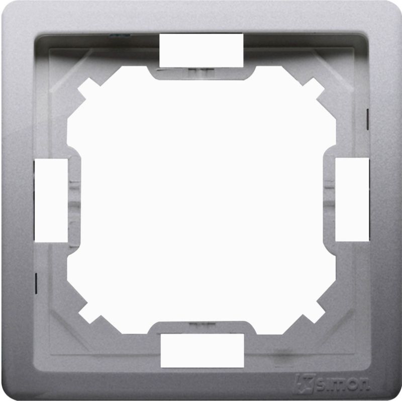 Kontakt-Simon Basic inox enkelt ramme til indbygning