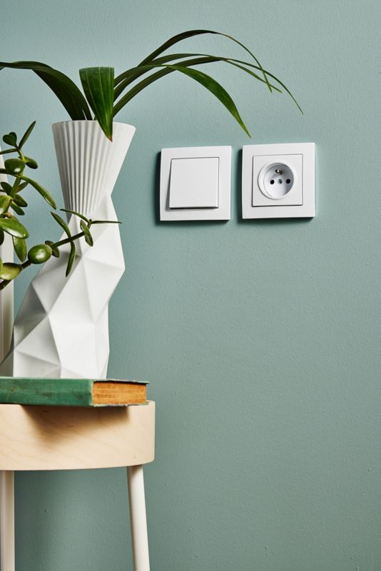 Ospel As enkelt ramme i hvid