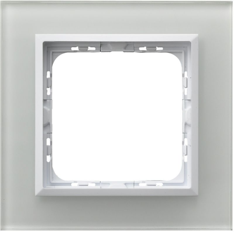 Ospel As enkelt ramme i hvidt glas