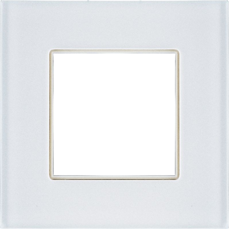 Rosa enkelt glasramme i krystalklar hvid til indbygning