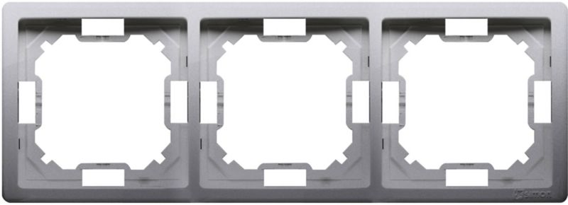 Triple ramme Kontakt-Simon Basic inox