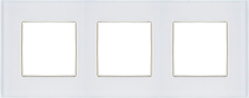 Rosa tredobbelt ramme i krystalklar hvid glas